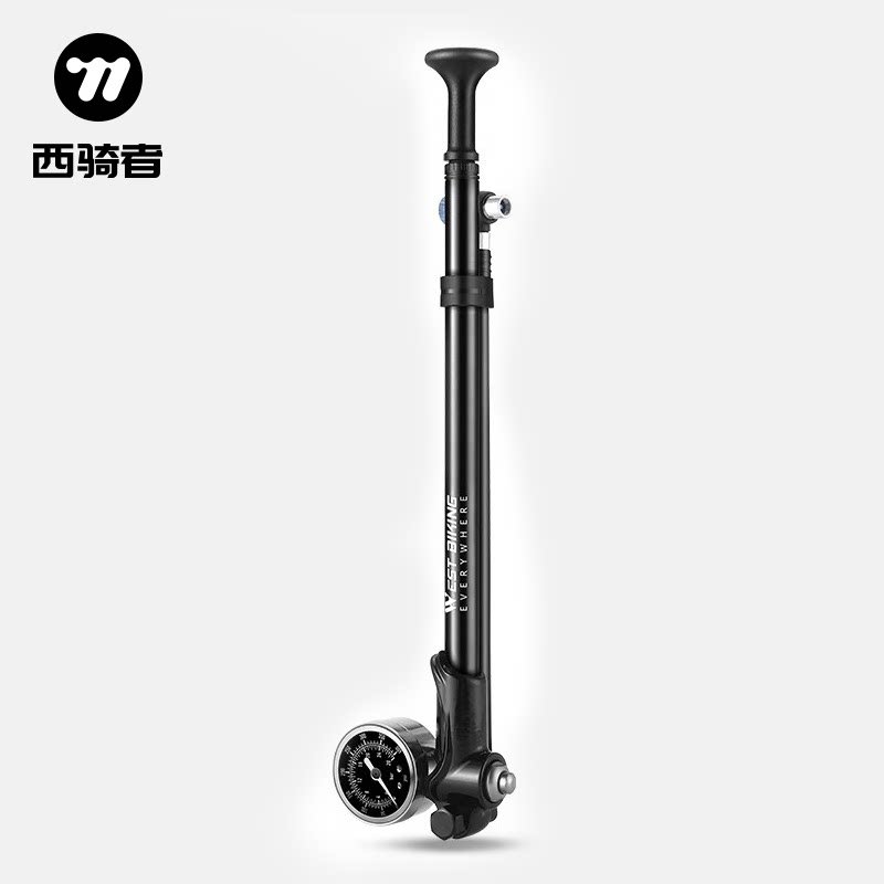 西骑者自行车前叉高压打气筒山地车避震器后胆充气筒便携式装备