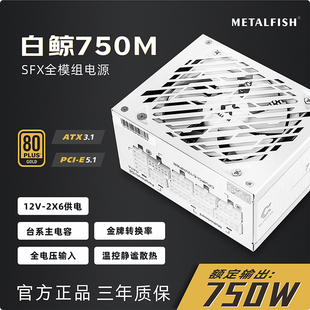 鱼巢SFX电源额定400W持续500W白色迷你ITX台式机电脑小电源静音