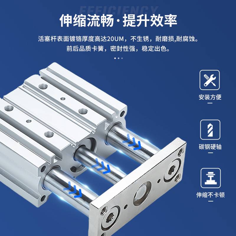 TCM系列三轴气缸立江生产厂家直供耐用持久高性能支持各种尺寸