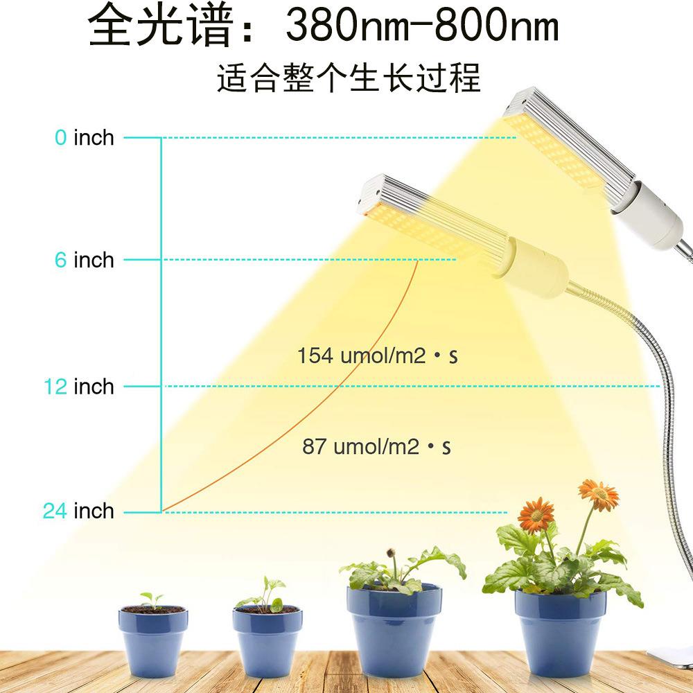 le植d物灯夹子循环头HHD定时E27玉米室内双头补植光灯横插物生长