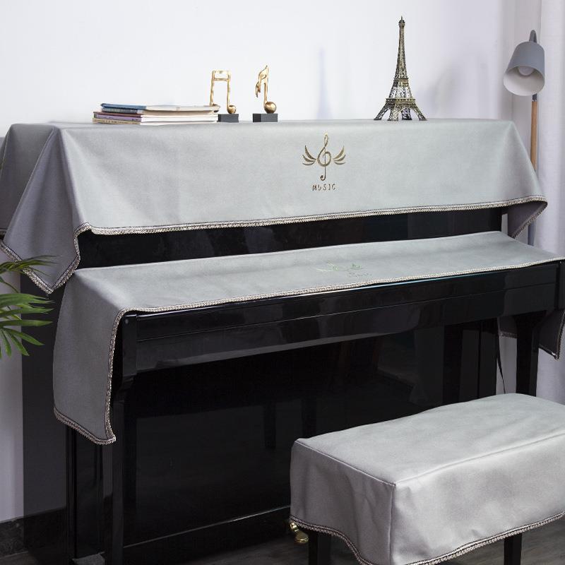 琴全罩罩盖布钢航振巾代简约尘罩现防电钢琴AL101412凳套半罩