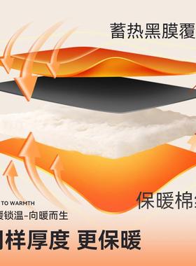 帘冬厚季保暖防风卧免打孔棉加全遮光防寒窗帘72913门隔室断帘北