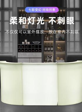 户外会发光吧台酒桌HH-QCBT-椅合商用吧清吧餐厅移动室外露天组阳