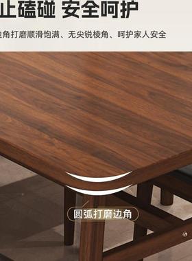 小户型桌桌庭用客餐厅餐饮小吃快家餐65626店椅组合长方形吃饭桌