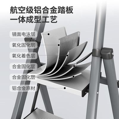 铝合金梯子用折叠缩爬人字梯加厚室内梯多功71051能伸缩楼梯伸小