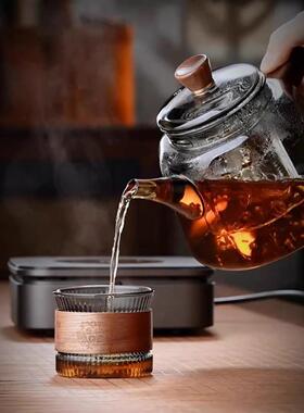 蒸煮茶壶玻璃耐热新款煮单壶围炉水壶茶大容器RIJ量烧电陶炉用茶