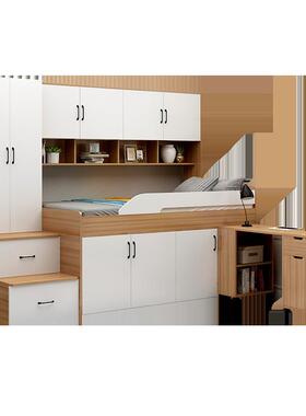 间Q能*型儿童床半高床书桌衣柜一体多功F969STJM组合床套装卧室小