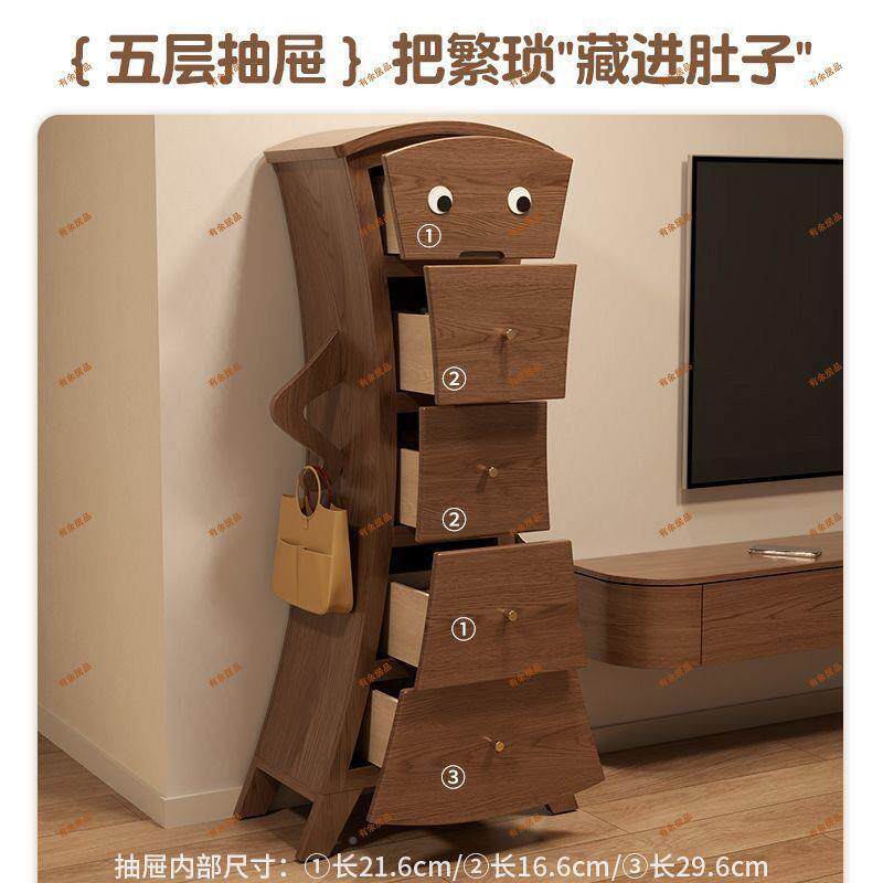 器实木腰斗柜卧叉室床头柜收物GVF纳柜机人柜子客厅储柜子边柜五