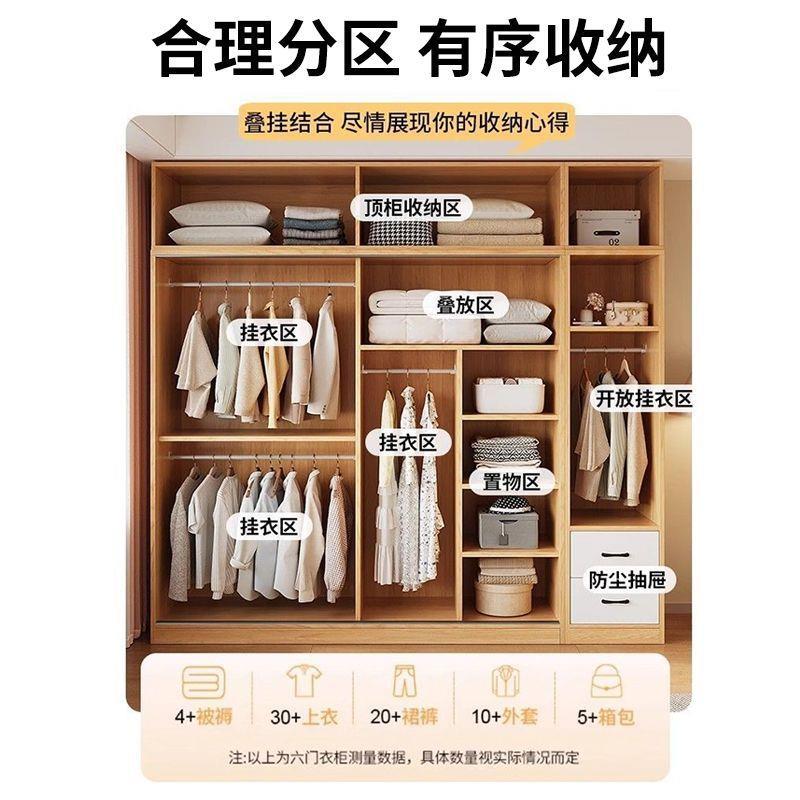 f橱L927E馨恒坊实木衣柜家用用卧室推拉门衣柜出租房衣现代简易大