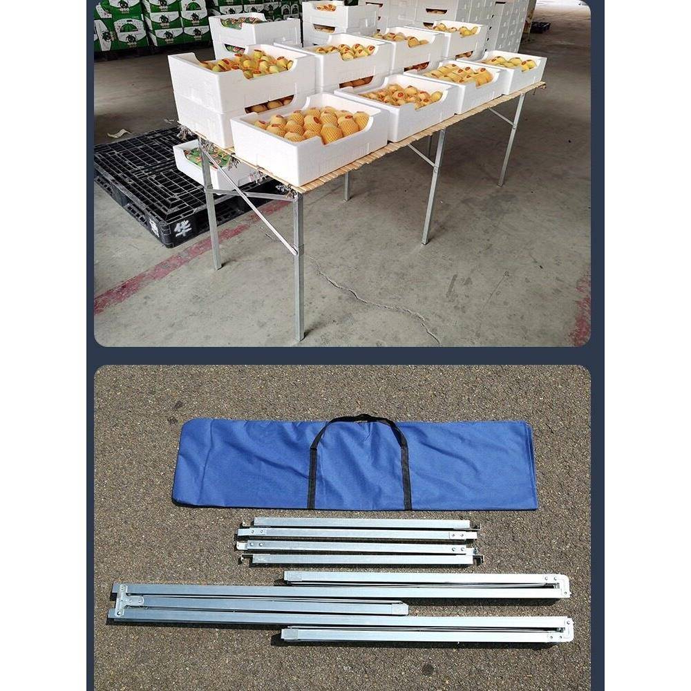 地摊架子摆483货架h型摆加厚竹席布伸缩子展示桌折叠便携夜市摊