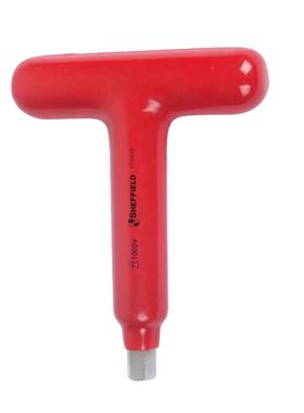 钢D盾(SHEFFEL)浸塑型单色绝缘T型内六角扳手6*50TUNmIm2S150024