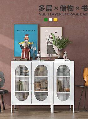 奶油风物16308铁艺餐边柜客厅柜边置物柜家客厅厨房组合落地用储