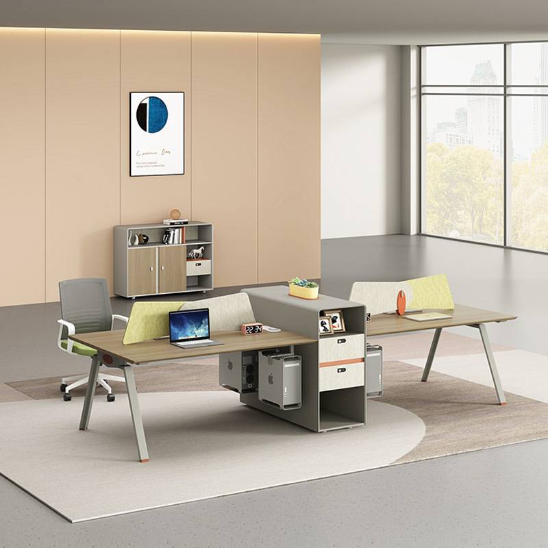 办公桌员工位职员桌简约现代时尚办公室2468人位职员办公桌椅组合