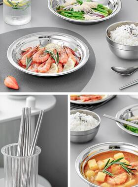 子不钢餐具碗盘ZWN套装户外露营家用厨碗碟盘防摔碗筷勺汤盆锈组