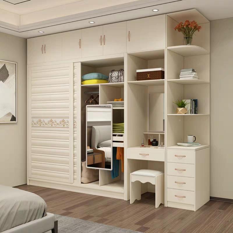 SYL推拉门衣多层家实木板组装柜子卧室简约现衣橱柜酒店用收纳代