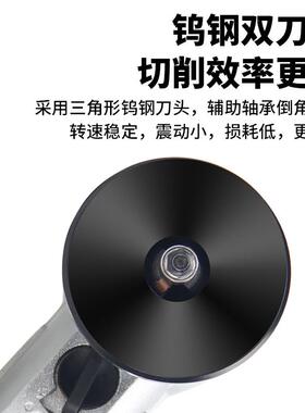 型飞斯手托气持动式倒QBL角机45度C角R角本工铝材封边毛刺迷你小