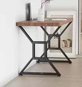 办桌架铁架艺桌AIF腿支架餐茶书桌金属底座大桌板公桌铁架烤漆子