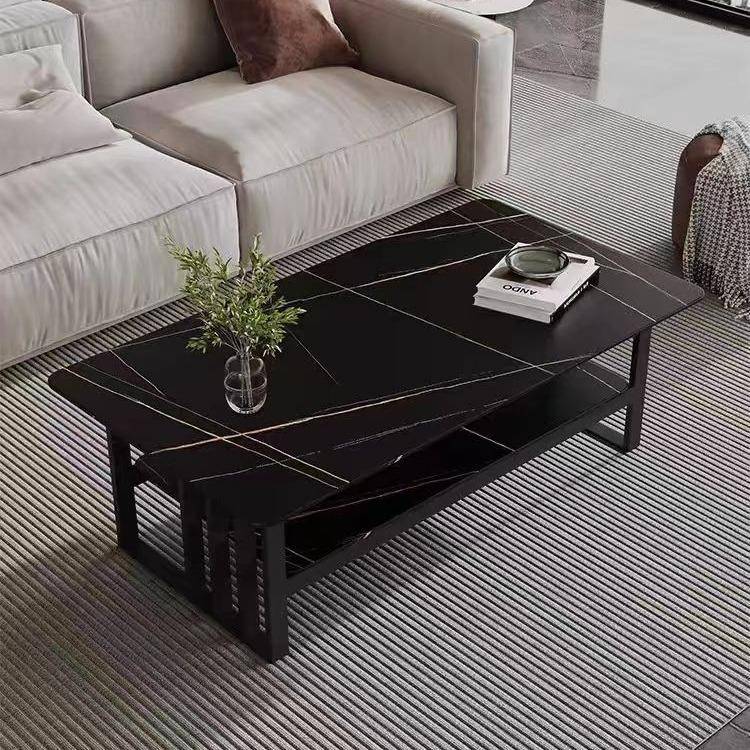 办现代简约岩茶轻奢极几简茶几小户型公寓房公泡茶方形板岩板AL10