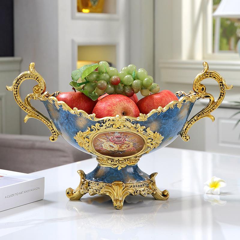 欧ZKI式高水果三件套家用纸档巾客厅轻奢茶几摆件盘创意家居装饰