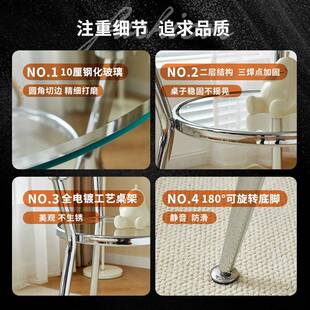 源头璃桌钢化璃桌家用玻璃餐桌阳台玻桌子洽玻谈圆桌椅ZGS组合玻