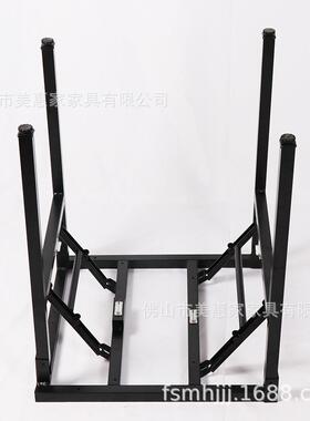 正方形折叠桌架简易弹39395错位台架长条会桌酒议簧店圆架桌桌脚