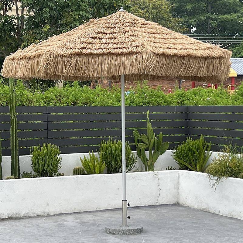 户遮阳伞柱伞庭AXH院红花园酒店外摆摊商用室外大太中阳伞网茅草