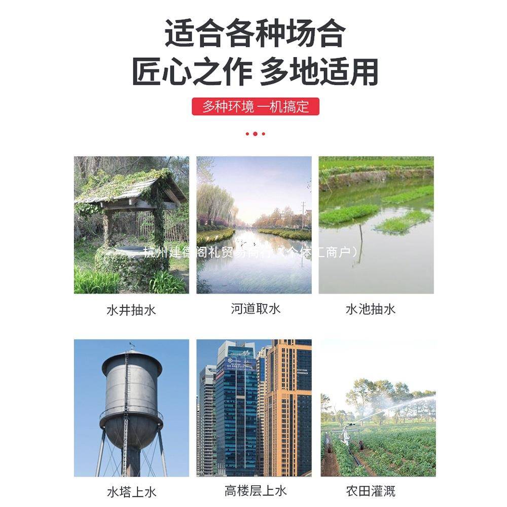 ZMI家2用清水水井自泵高压泵旋涡增相压抽水机20V单水塔自吸泵水