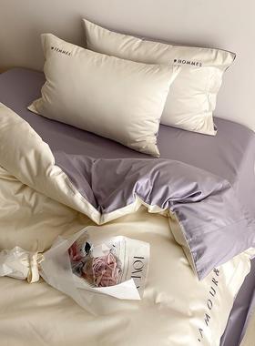 低调奢华｜10轻奢棉刺绣纺四件套全纯棉0纯色床单被套床笠FZP南通