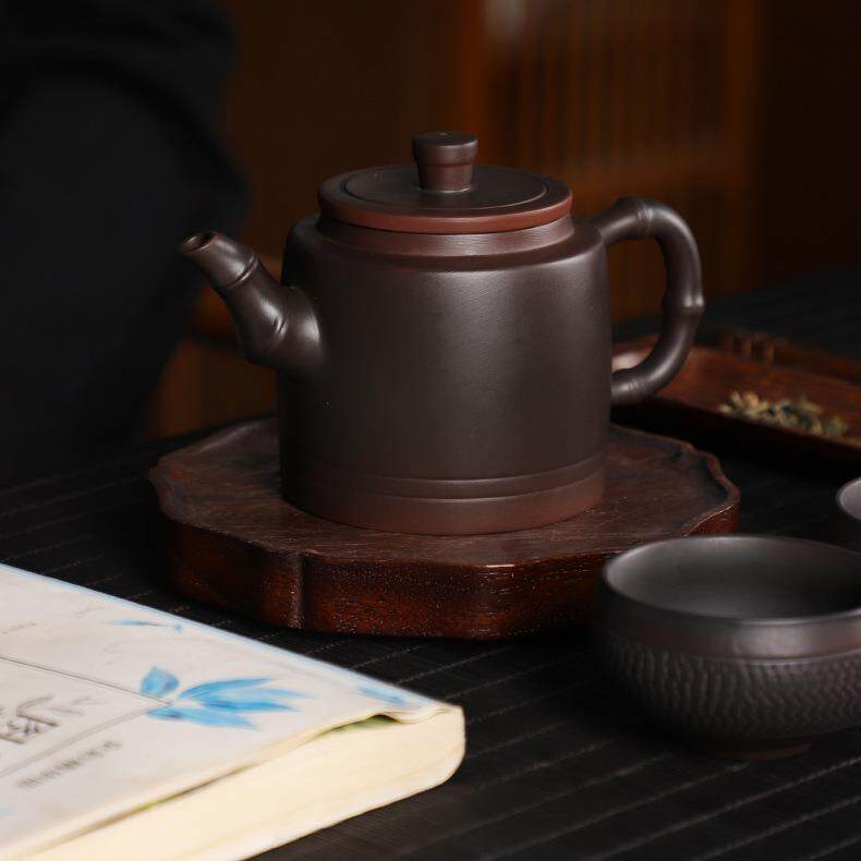 紫陶壶名IFI家泡茶壶壶茶手凤鸣家用具紫砂大工容量茶壶230ml建水
