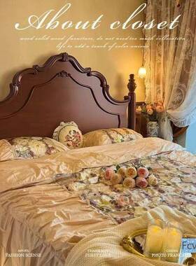 中古风美式GJB双人床古法式床安娜宿现代简约轻复木奢民出租婚床