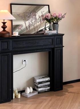 式复古欧式壁22381装饰柜装壁炉架雕炉美花乡村民宿法式饰客厅玄