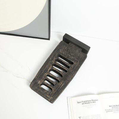 新中式FB-MC230复古处几何形术镂空小木雕售楼摆件酒店玄方关书柜