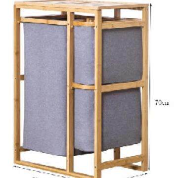 现厂家直销楠竹木架折1叠途脏货篮家具衣脏衣收纳篮多用收纳筐