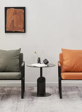 简人沙懒发椅单人沙NMT发意式轻奢铁艺约休闲椅小户型客厅老虎椅