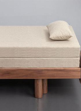 胡推桃木架子拉发床榻榻米床全实木沙伸63598缩床黑客厅抽拉现代