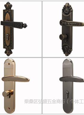 8型5连门锁铝合金色锁具金584体5室内房门锁锌合金欧CQW式木门执