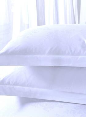 宾馆酒11706店民床上用品纯棉宿加纯瑰白厚提花三四件套玫花34被