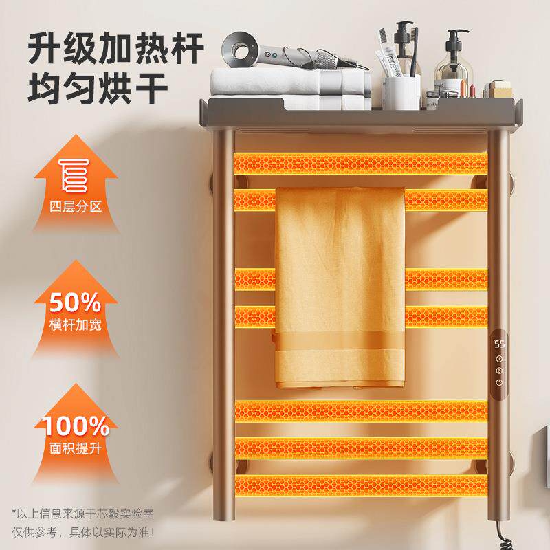 电热毛巾架智能A室PPXZK控恒温浴巾物加热烘干架家用浴制卫生间置