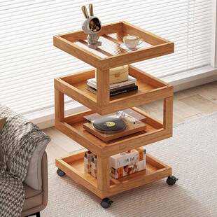 茶水RIK柜茶台家多层移动物现代简约床头柜置创用意茶床头小几小