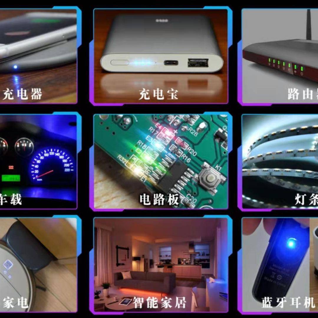 雾面1亮206珠RGB七彩高LED贴片灯3227红绿蓝MXR1206色灯发光二三