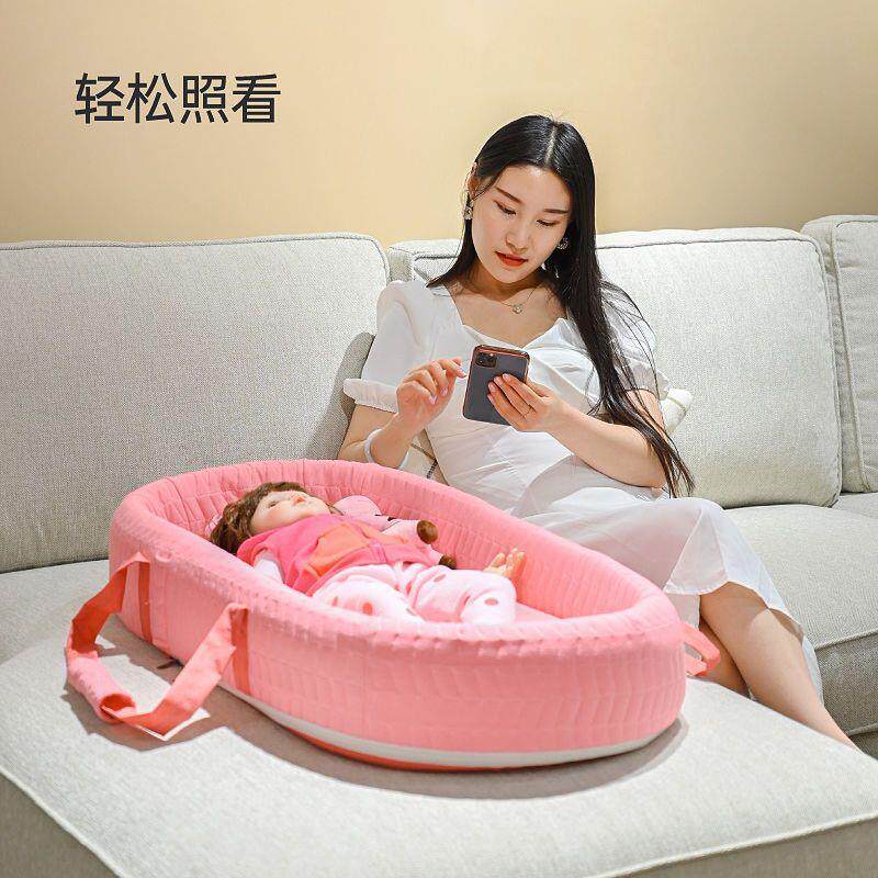 便携式床中儿床宝见详情宝婴儿床可移动可折叠新生睡床床bb仿生防