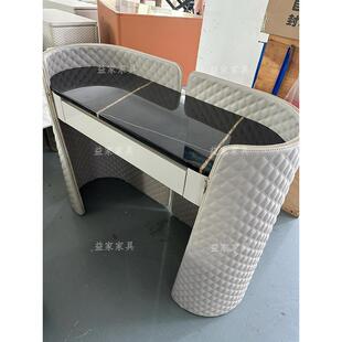 台C9222api师tal梳妆式轻奢硬包设计化妆桌写意字台边柜边桌