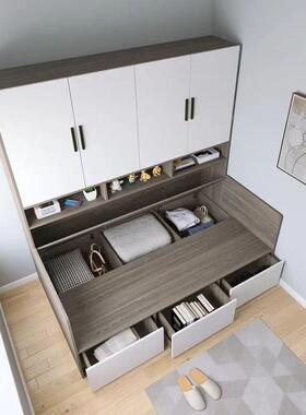 儿童榻榻米衣书柜一柜体床组50601合省空间储约物现代简床户小型