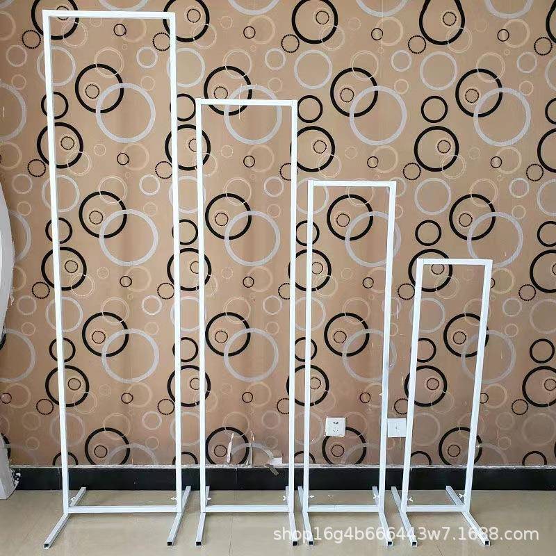 新款艺斜屏边长方框风四MBB件套背景装创意铁摆件婚庆道具几何饰