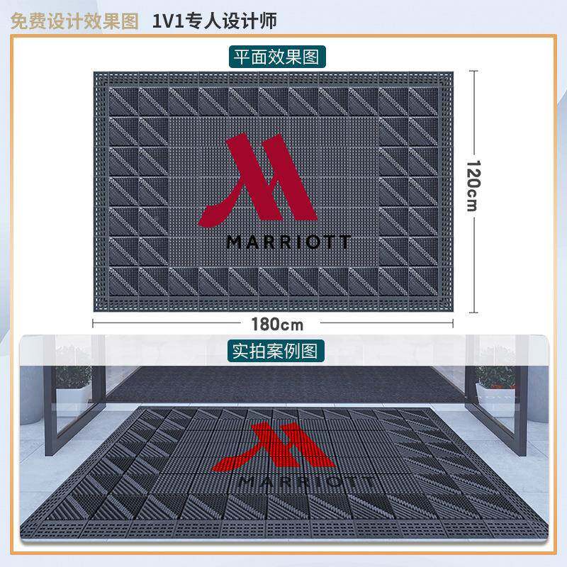 外地垫入户无品牌/门塑脚垫户门外口防滑垫地板进门料商用室防水