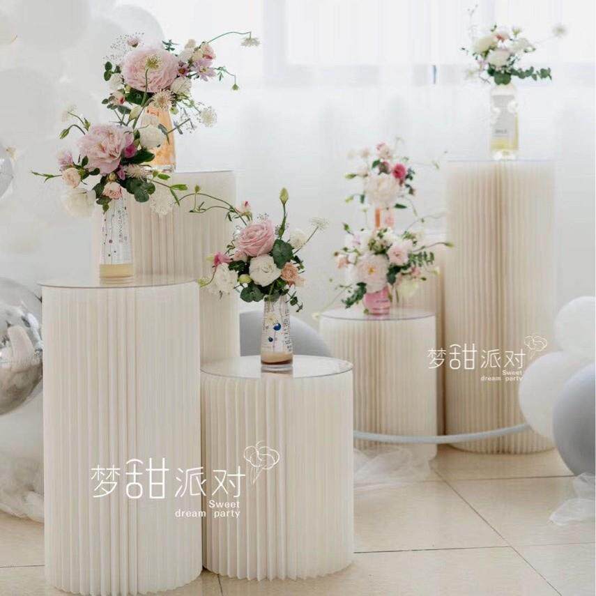 网蜂巢折叠甜品红台气球派产对蛋糕品纸展示台8030陈列架承重强精