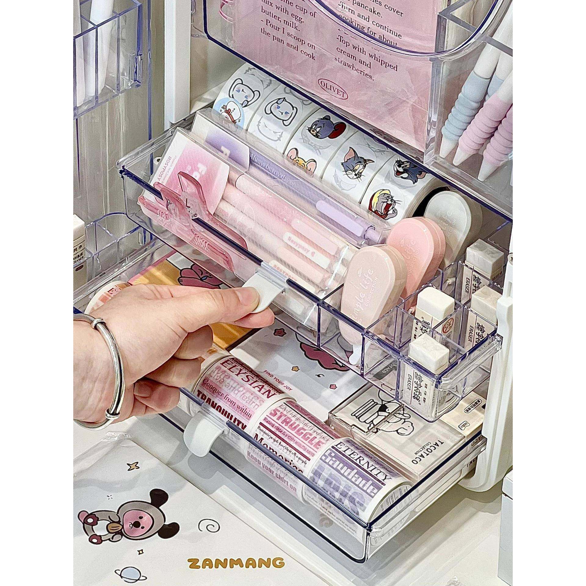 屉位式工手账收无品牌/纳文件收纳柜公办室大冰箱抽书桌文具收纳,文具电教/文化用品/商务用品,文具盒,淘宝优惠券,粉丝福利购,淘宝优惠卷