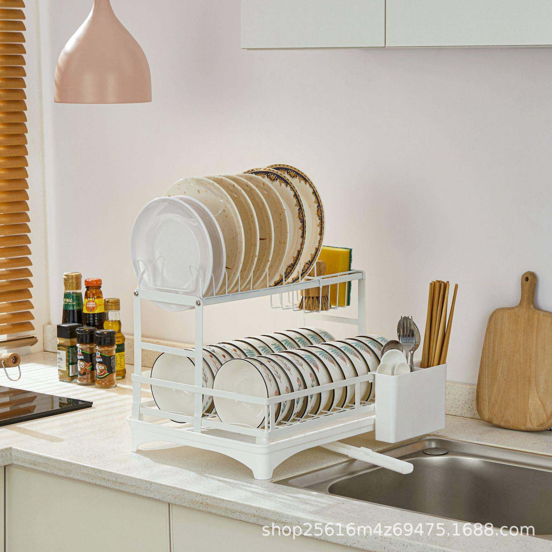 拆卸铁艺收纳碗架房带筷厨子笼接水盘XZ-20015水槽沥水架碟可置物,厨房/烹饪用具,碗架,淘宝优惠券,粉丝福利购,淘宝优惠卷