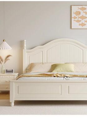 双晓龙美式白色实木婚床床简现代约公主床人EOH卧室单床