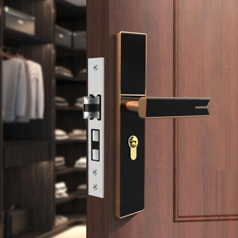 静门音锁门家用房锁通用型室内锁具磁吸门三把手卧室木门OSM门锁